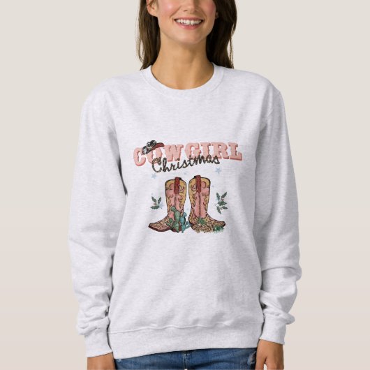 Cowgirl Christmas Sweatshirt (Vorderseite)