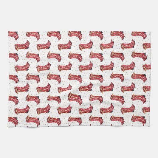 Cowgirl Christmas Watercolor Geschirrtuch (Horizontal)