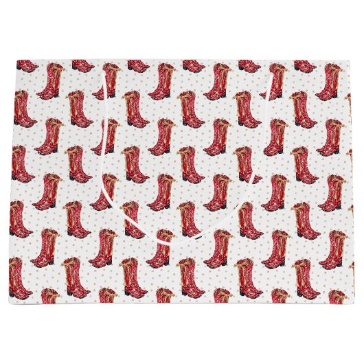 Cowgirl Christmas Watercolor Große Geschenktüte (Vorderseite)