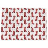 Cowgirl Christmas Watercolor Große Geschenktüte (Rückseite)