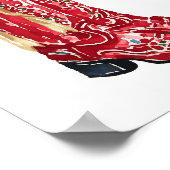 Cowgirl Christmas Watercolor Poster (Ecke)