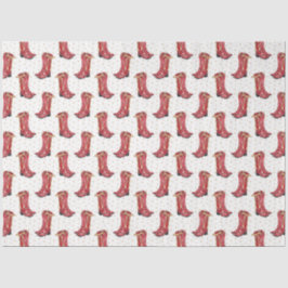 Cowgirl Christmas Watercolor Seidenpapier