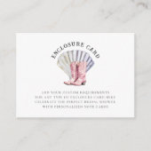 Cowgirl Coastal Elegantes Brautparty Begleitkarte (Vorderseite)