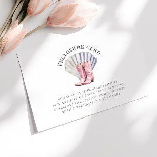 Cowgirl Coastal Elegantes Brautparty Begleitkarte