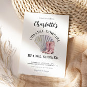 Cowgirl Coastal Elegantes Brautparty Einladung