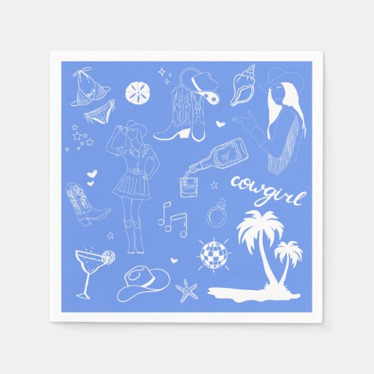 Cowgirl Cocktail Napkins Serviette (Vorderseite)