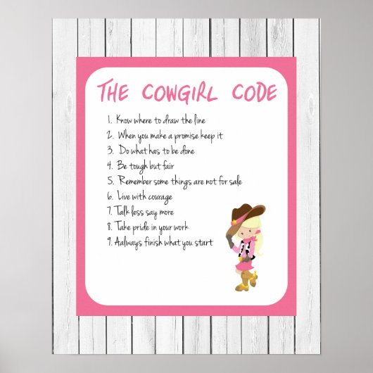Cowgirl-Code Poster (Vorne)