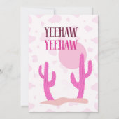 Cowgirl Country Coquette Western B-day Einladung (Rückseite)