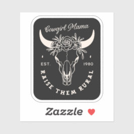Cowgirl Country Mama dunkler Western Gothic ästhet Aufkleber