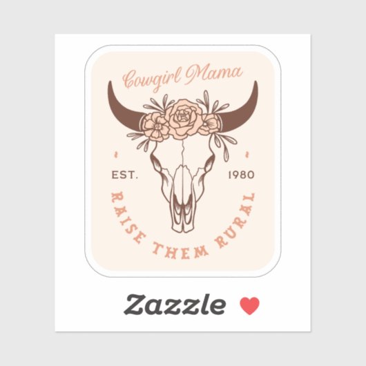 Cowgirl Country Mama Haustiere Bauernleben ästheti Aufkleber (Blatt)