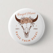 Cowgirl Country Mama Haustiere Bauernleben ästheti Button (Vorderseite)