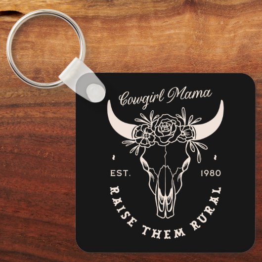 Cowgirl Country Mama Western ästhetische lustige Z Schlüsselanhänger (Vorderseite)