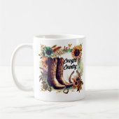 Cowgirl Country Sunflower Boots Tasse (Links)