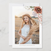 Cowgirl Country Western Foto Graduation Party Einladung (Vorderseite)