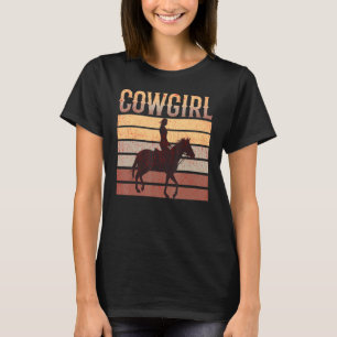 Cowgirl Cow Girl Horse Brown Cowgirl T-Shirt