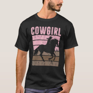 Cowgirl Cow Girl Pferd Reitsport Braun Cowgirl T-Shirt
