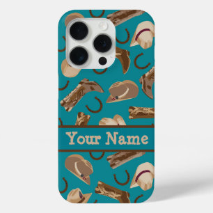 Cowgirl Cowboy Hat Boots Aquamariner Name Personal Case-Mate iPhone Hülle