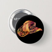 Cowgirl Cowboy Hat Magic Color Light Art Button (Vorne & Hinten)