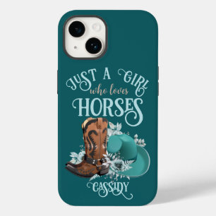 Cowgirl Cowboy Stiefel, dass Girl Liebe Pferde Nam Case-Mate iPhone 14 Hülle