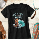 Cowgirl Cowboy Stiefel, dass Girl Liebe Pferde Nam T-Shirt