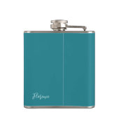 Cowgirl Cowboy Stiefel hat Blumenstrauß Western Flachmann (Rückseite)