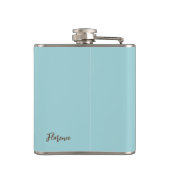 Cowgirl Cowboy Stiefel hat Blumenstrauß Western Flachmann (Rückseite)