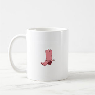 Cowgirl, Cowboy-Stiefel-Themenkarte Kaffeetasse