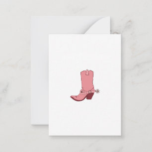 Cowgirl, Cowboy-Stiefel-Themenkarte Mitteilungskarte