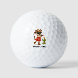 Cowgirl Cowboy Texas golfer Thema Golfball
