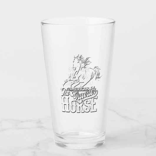 Cowgirl Cowboy Western Glas (Vorderseite)