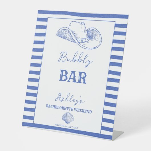 Cowgirl Cowgirl Bachelorette Wochenende gedruckt Sockelschild (Vorderseite)