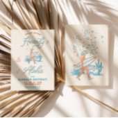 Cowgirl Cowgirl Birthday Western Beach Party Blue Einladung