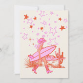 Cowgirl Cowgirl Birthday Western Beach Party Pink Einladung (Rückseite)