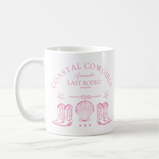 Cowgirl Cowgirl Boots Western Junggeselinnen-Absch Kaffeetasse (Links)