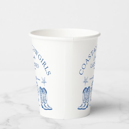 Cowgirl Cowgirl Boots Western Junggeselinnen-Absch Pappbecher (Rechts)