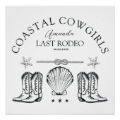 Cowgirl Cowgirl Boots Western Junggeselinnen-Absch Poster (Vorderseite)