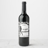 Cowgirl Cowgirl Hochzeitskinder Junggeselinnen-Abs Weinetikett (Vorderseite)