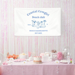 Cowgirl Cowgirl Küstenstrand Junggeselinnen-Abschi Banner