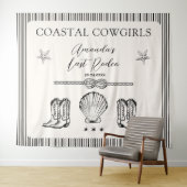 Cowgirl Cowgirl letzte Rodeo Junggeselinnen-Abschi Wandteppich (Beispiel (Horizontal))