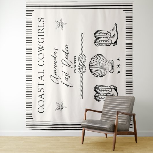 Cowgirl Cowgirl letzte Rodeo Junggeselinnen-Abschi Wandteppich (Beispiel)