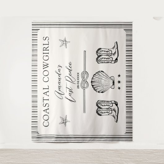 Cowgirl Cowgirl letzte Rodeo Junggeselinnen-Abschi Wandteppich (Vorderseite)