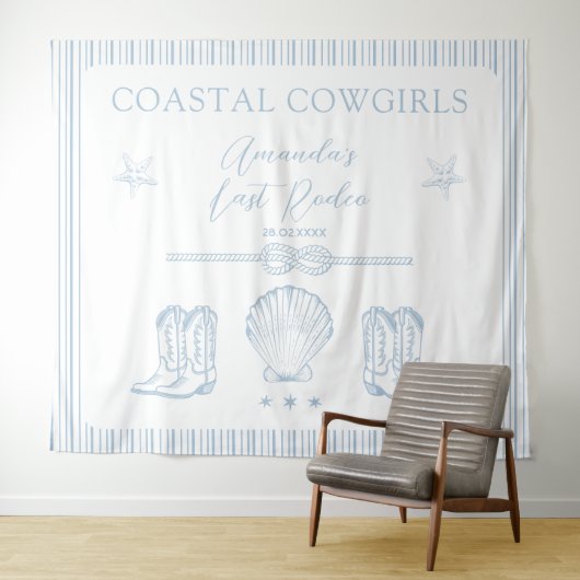 Cowgirl Cowgirl letzte Rodeo Junggeselinnen-Abschi Wandteppich (Beispiel (Horizontal))