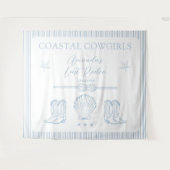 Cowgirl Cowgirl letzte Rodeo Junggeselinnen-Abschi Wandteppich (Vorderseite (Horizontal))