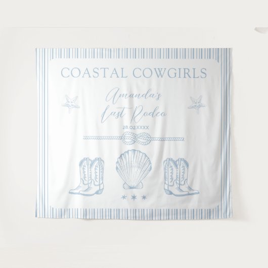 Cowgirl Cowgirl letzte Rodeo Junggeselinnen-Abschi Wandteppich (Vorderseite (Horizontal))