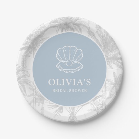 Cowgirl Cowgirl Modernes Nautical Brautparty Pappteller (Vorderseite)