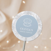 Cowgirl Cowgirl Modernes Nautical Brautparty Runder Aufkleber