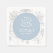 Cowgirl Cowgirl Modernes Nautical Brautparty Serviette (Vorderseite)