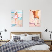 Cowgirl-Cowgirl-Ölgemälde Print Set von 2 (Schlafzimmer)