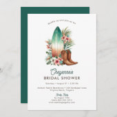 Cowgirl Cowgirl Rustic Western Brautparty Einladung (Vorne/Hinten)