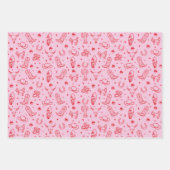 Cowgirl-Cowgirl-Set 3 Western Bachelorette-Geschen Geschenkpapier Set (Vorderseite 3)